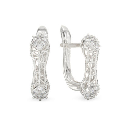 Acropora Earrings From White Gold