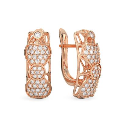 Bow Rose Gold Earrings