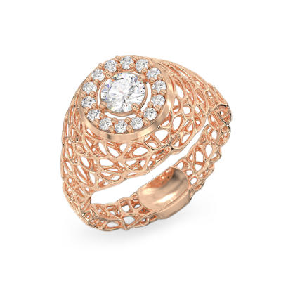 Anillo de Coral Chic de oro rosa