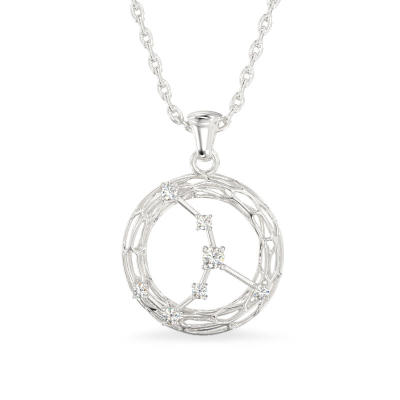 Clock White Gold Pendant