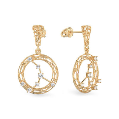 Pendientes de Reloj de oro amarillo