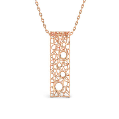 Coral Bubbles Pendant From Rose Gold