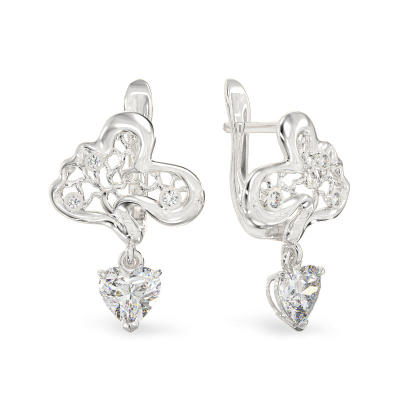 Corylus White Gold Earrings