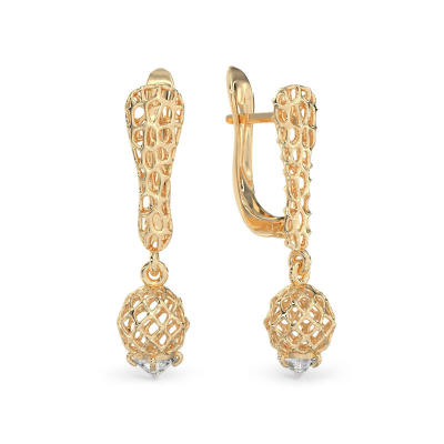 Little Balls Yellow Gold Earrings