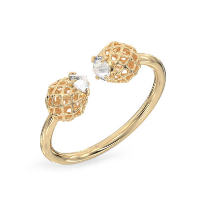 Anillo de Pequenas Bolas de oro amarillo