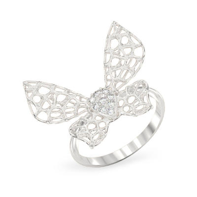 Moth White Gold Ring