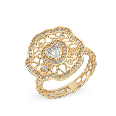Petunia Yellow Gold Ring