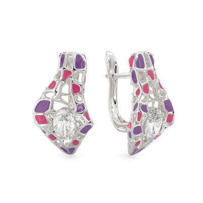 Pendientes de Coracola con piedra de plata