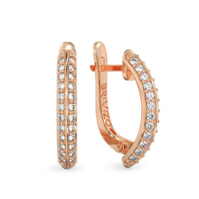 Shining Rose Gold Earrings