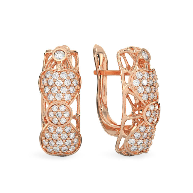 Bow Rose Gold Earrings