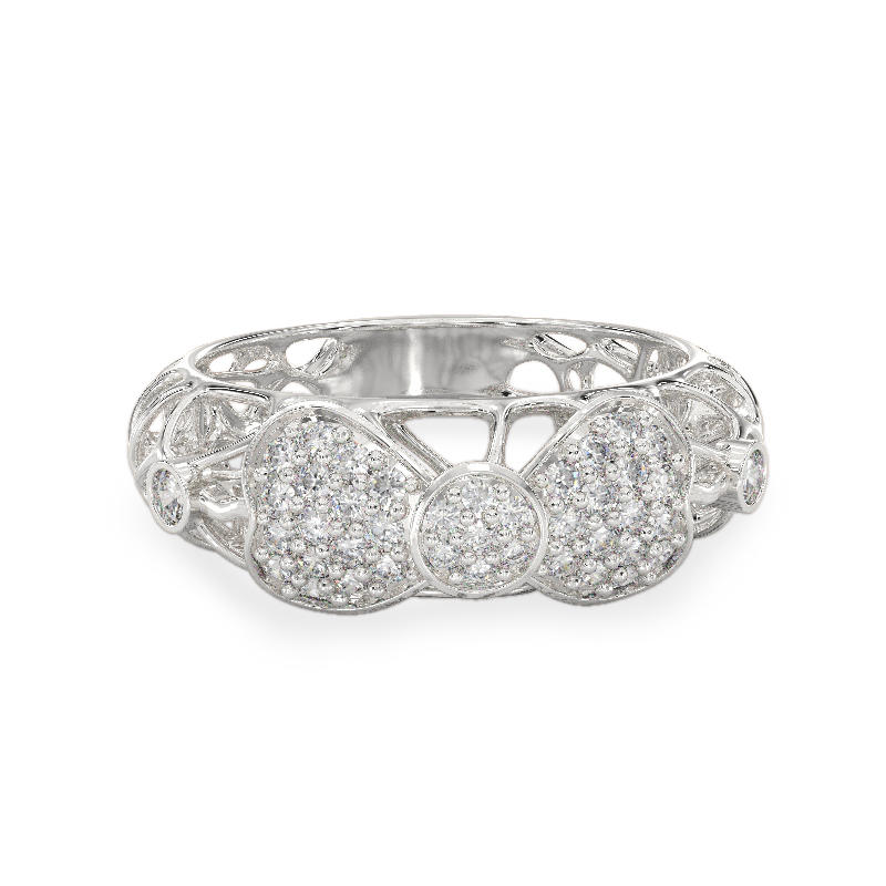 Bow White Gold Ring2