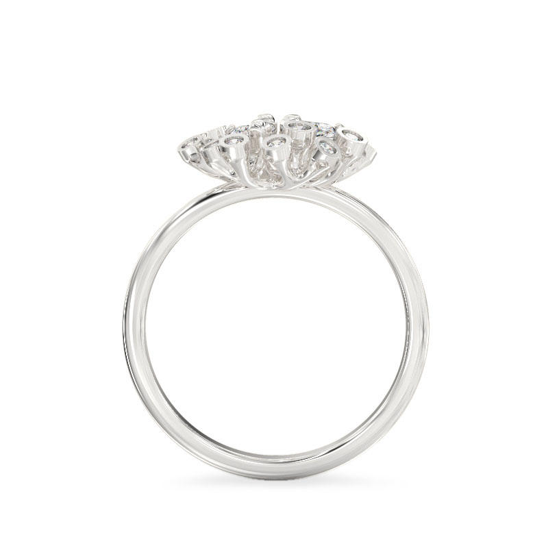 Chrysanthemum White Gold Ring3