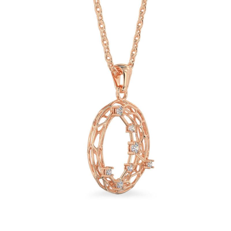 Clock Rose Gold Pendant 2
