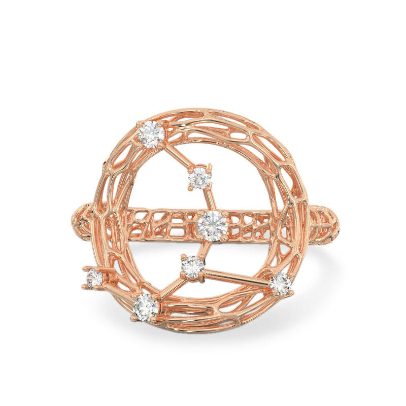 Clock Rose Gold Ring2