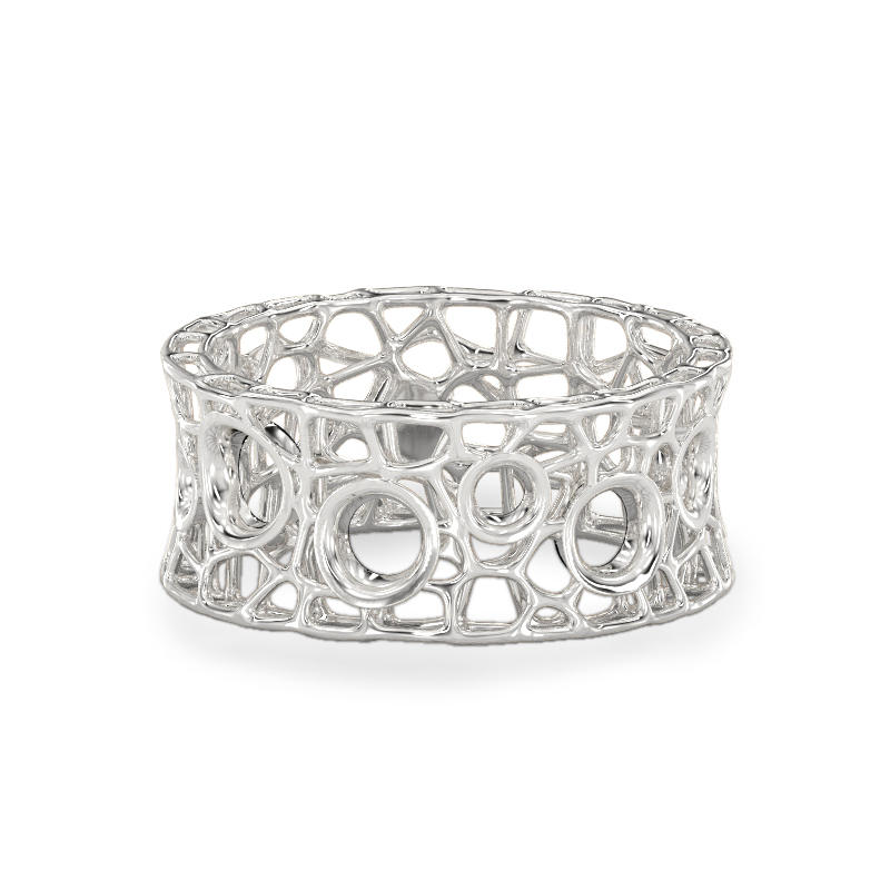 Coral Bubbles Ring From White Gold2