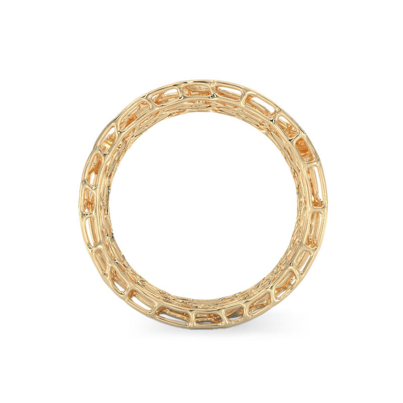 Coral Bubbles Ring With Stones From Yellow Gold3