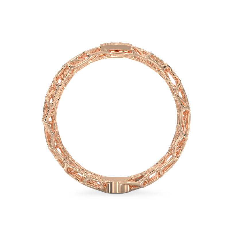 Coral Rose Gold Ring With Square3