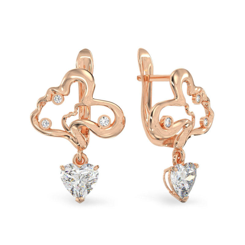 Corylus Rose Gold Earrings