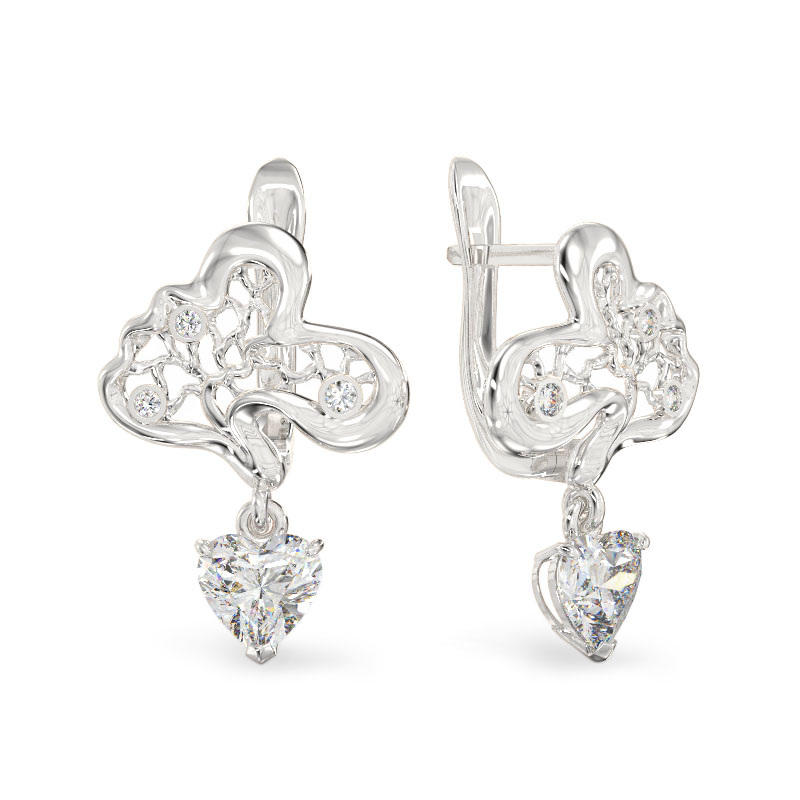 Corylus White Gold Earrings