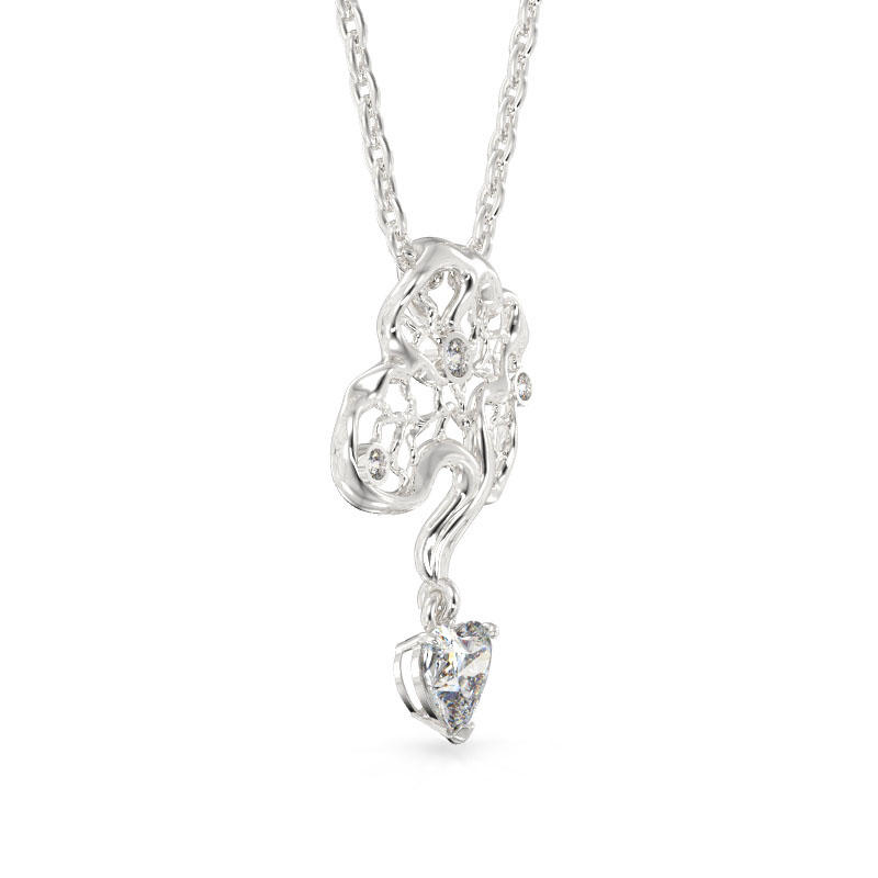 Corylus White Gold Pendant2