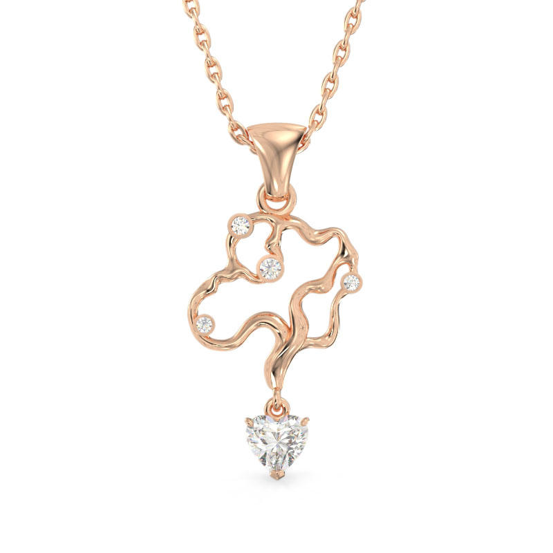 Elegant Branch Rose Gold Pendant