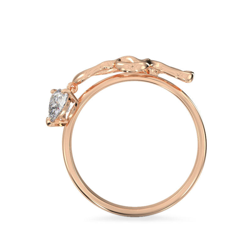 Elegant Branch Rose Gold Ring3