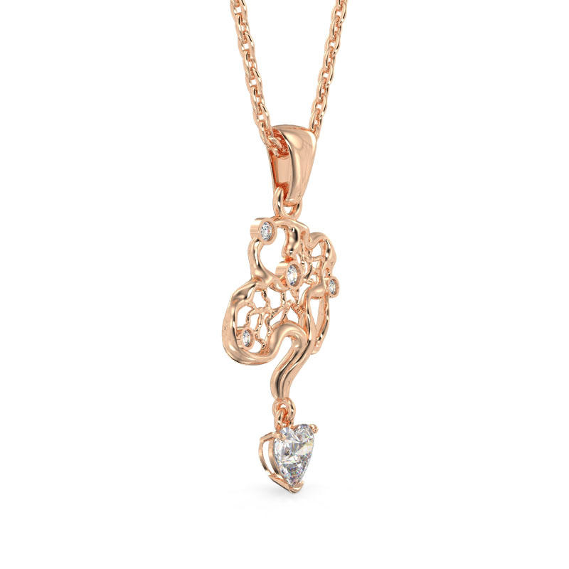 Elegant Tree Rose Gold Pendant2