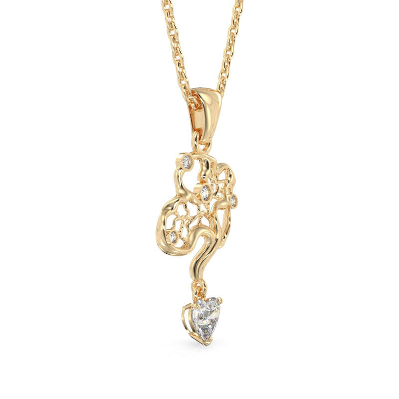 Elegant Tree Yellow Gold Pendant2