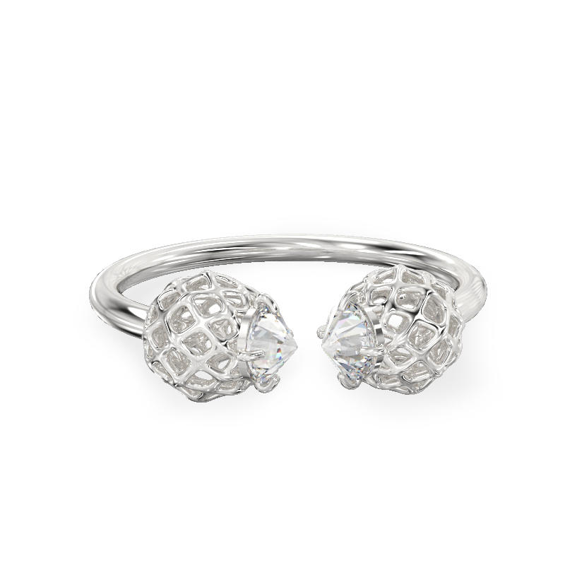 Little Balls White Gold Ring2