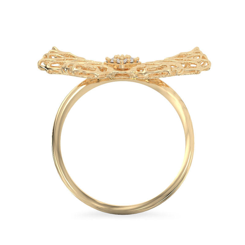 Moth Yellow Gold Ring3