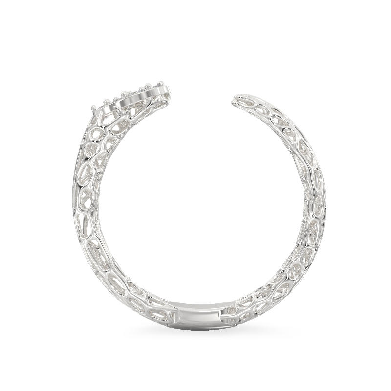 Neat Coral Ring From White Gold 3