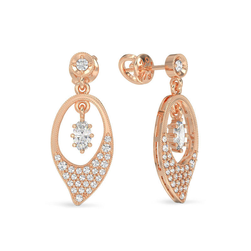 Orchid Petal Earrings From Rose Gold