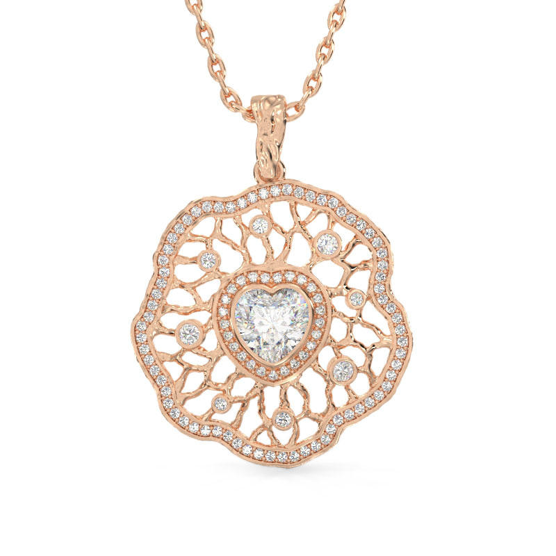 Petunia Rose Gold Pendant