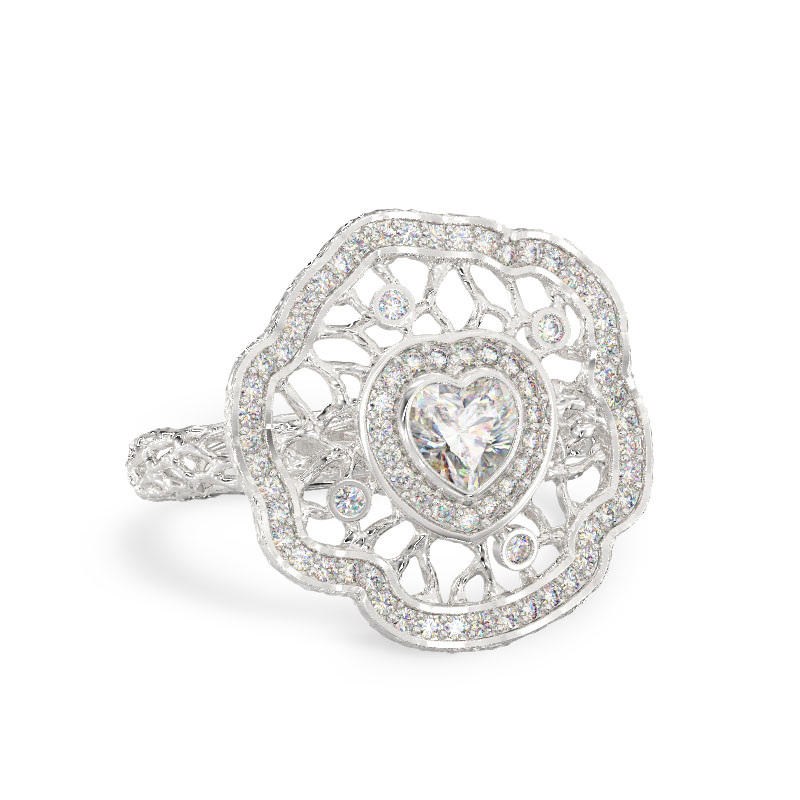 Petunia White Gold Ring2