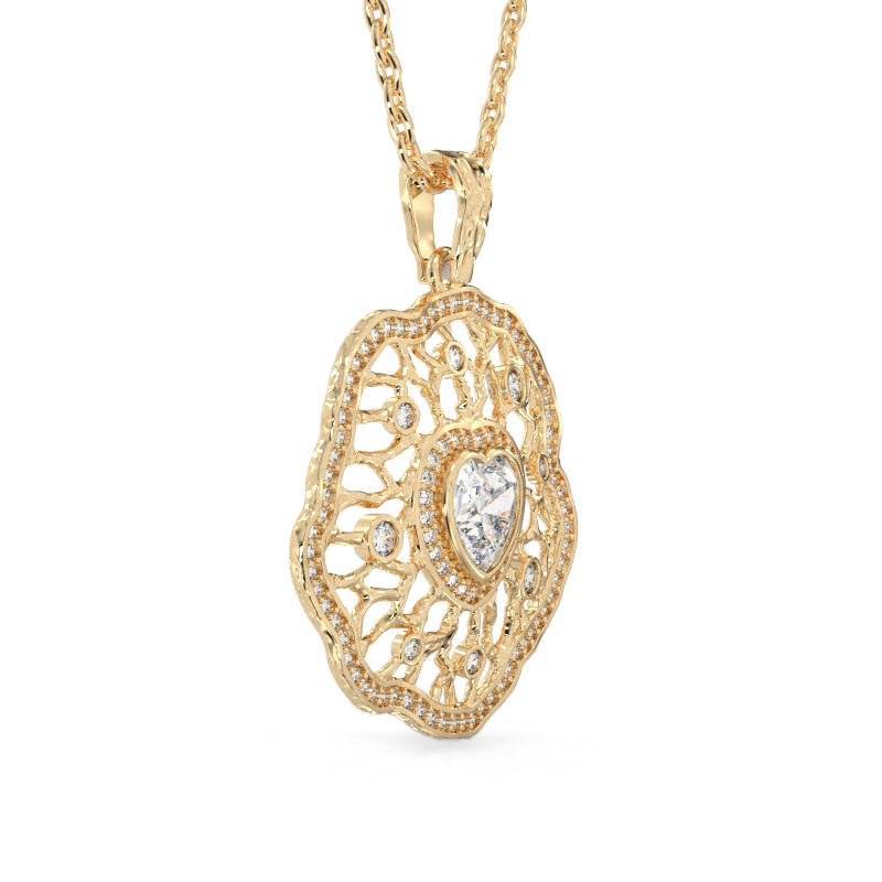 Petunia Yellow Gold Pendant2
