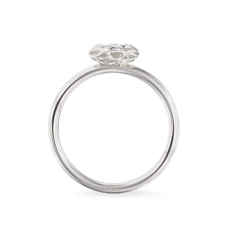 Round Form White Gold Ring3