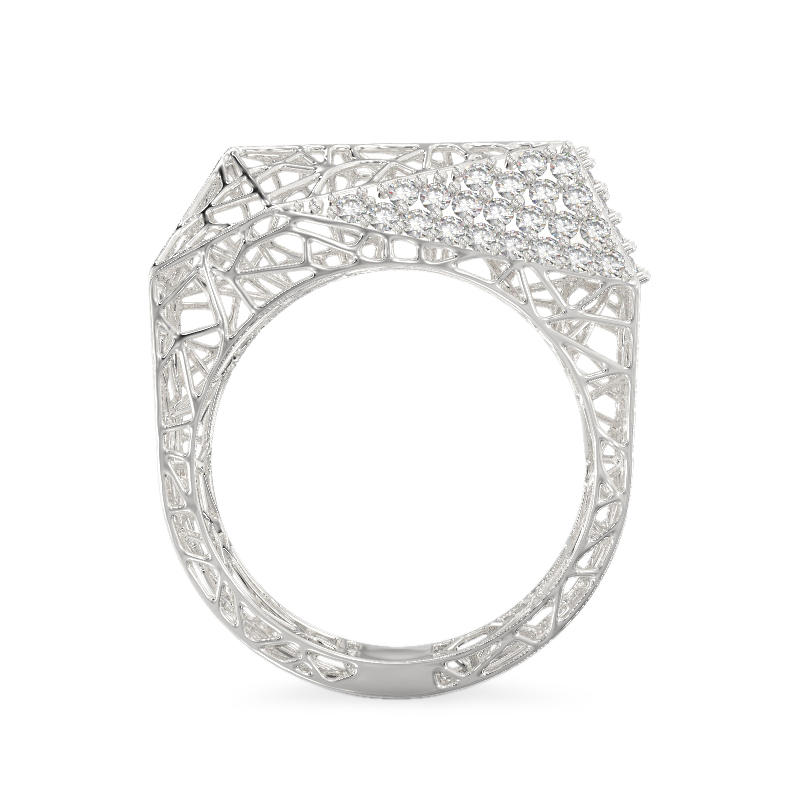 Spider Web White Gold Ring3