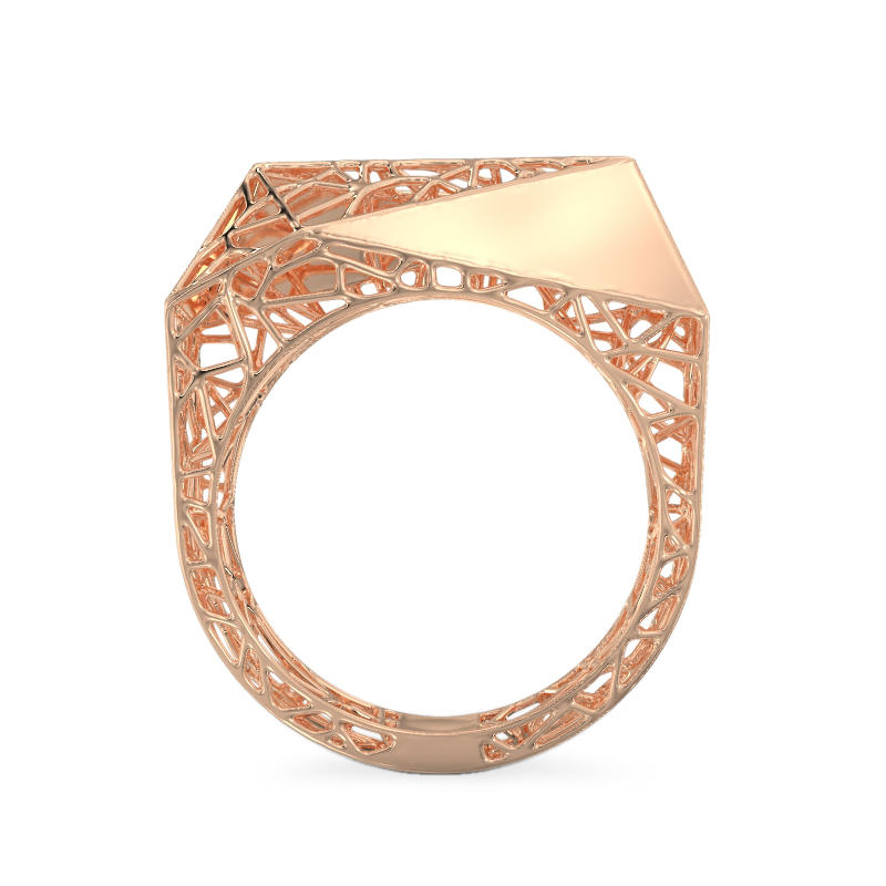 Stylish Spider Web Rose Gold Ring3
