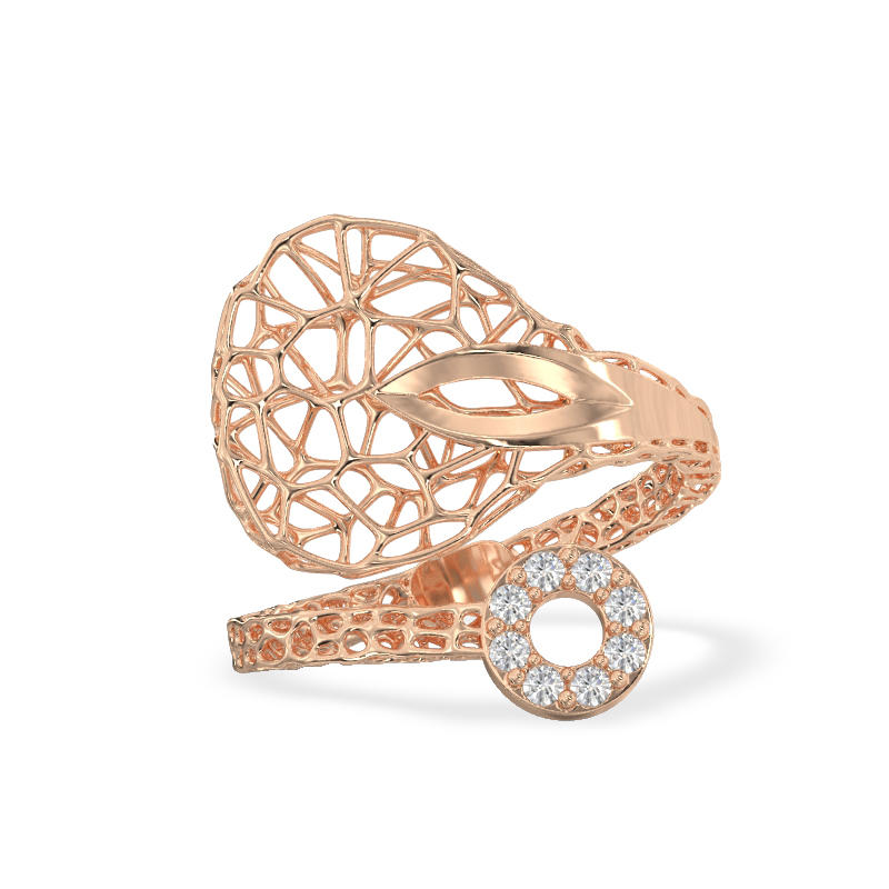 Transparent Drop Rose Gold Ring2