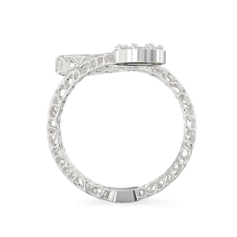 Transparent Drop White Gold Ring3
