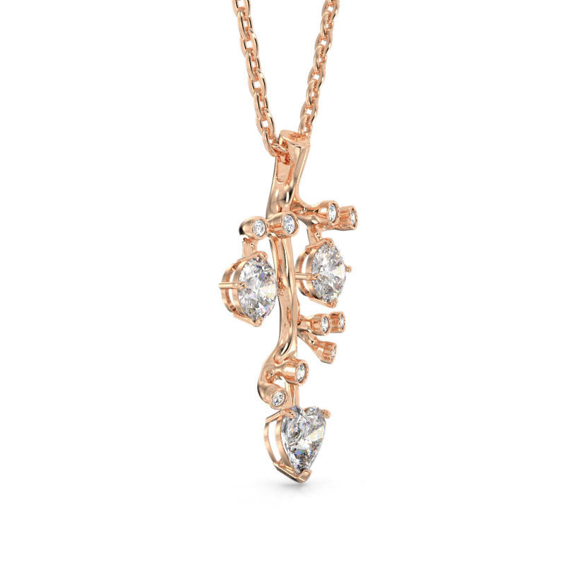 Tree Branch Pendant from Rose Gold 2