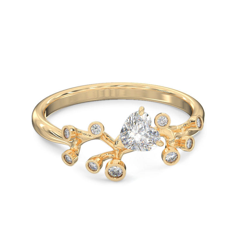 Tree Branch Yellow Gold Ring2