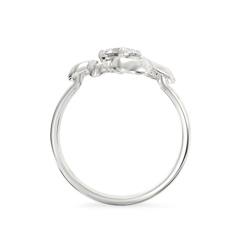 White Gold Leaf Ring3