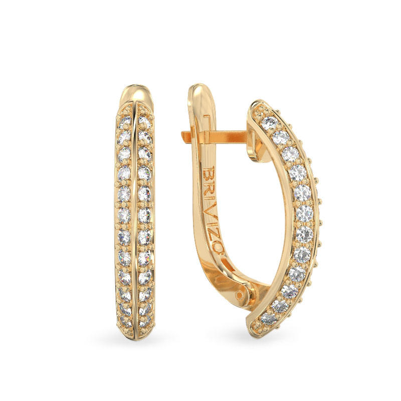 Shining gold earrings