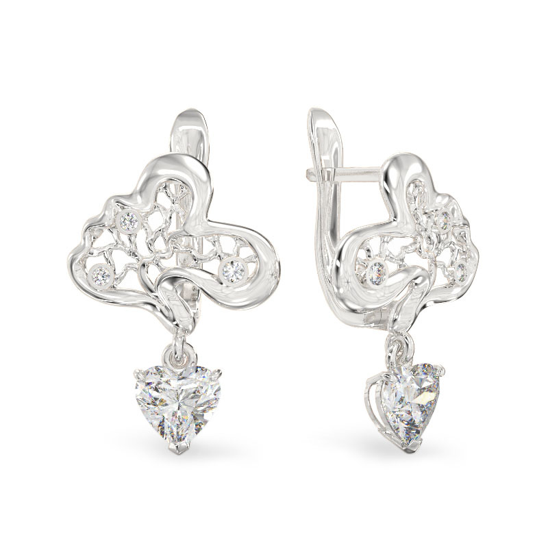 Corylus White Gold Earrings