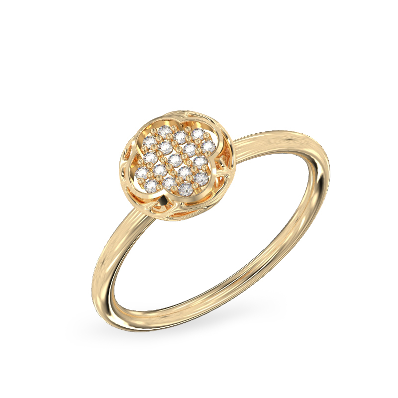Clover Yellow Gold Ring