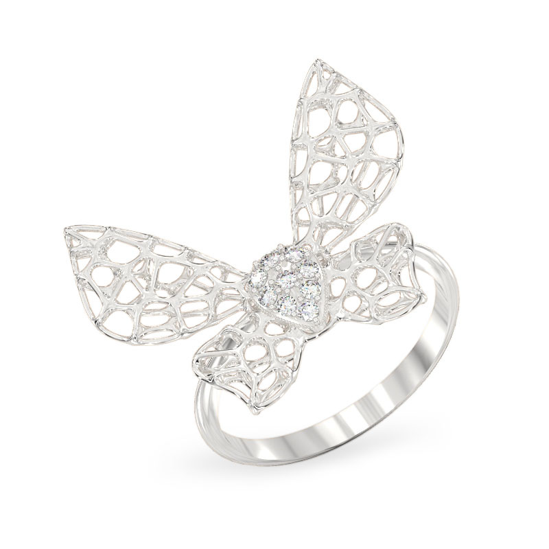 Moth White Gold Ring