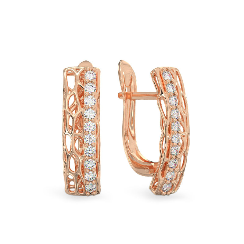 Rigorous Coral Earrings From Rose Gold