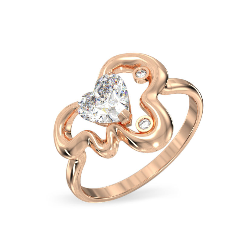 Rose Gold Leaf Ring