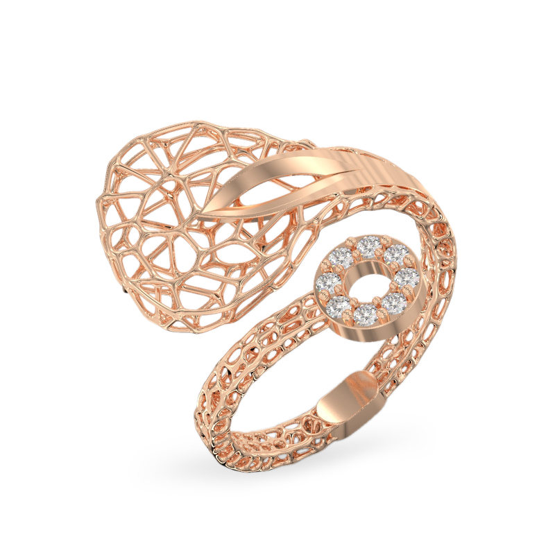 Transparent Drop Rose Gold Ring